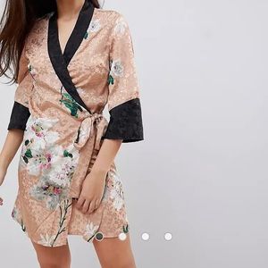 ASOS Kimono Wrap Dress Floral